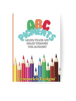 ABC Pigments educational coloring book for toddlers and preschoolers cover with colorful pencils, Ermenrich Designs