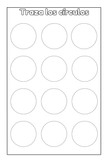 Trace the circles worksheet for kids from Preschool Essentials: Spanish coloring book and fine motor skills practice