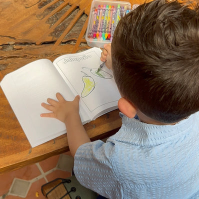 Child coloring jalapeño page from Fruit or Vegetable? coloring book for toddler, children and adults.