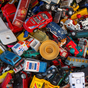 Transportation vehicles in a pile